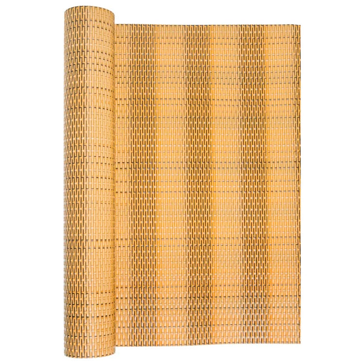 Écran de balcon Vidaxl 600x100 cm Poly Rattan Brun clair