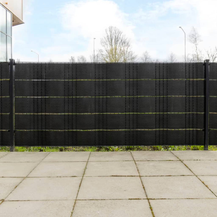 Écrans de balcon Vidaxl 5 ST 255X19 cm Poly Rattan Black