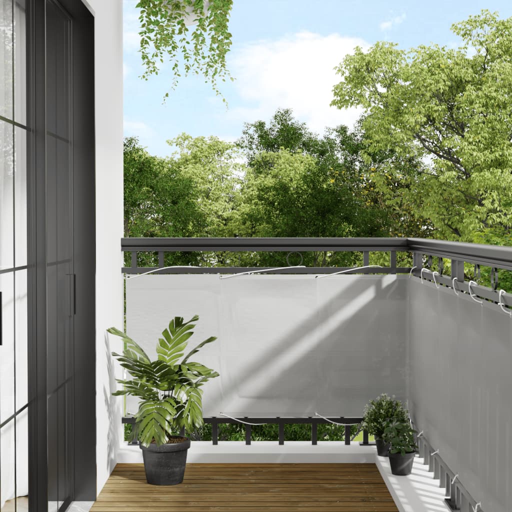 Paravent de balcon Vidaxx 75x1000 cm 100% polyester oxford gris clair