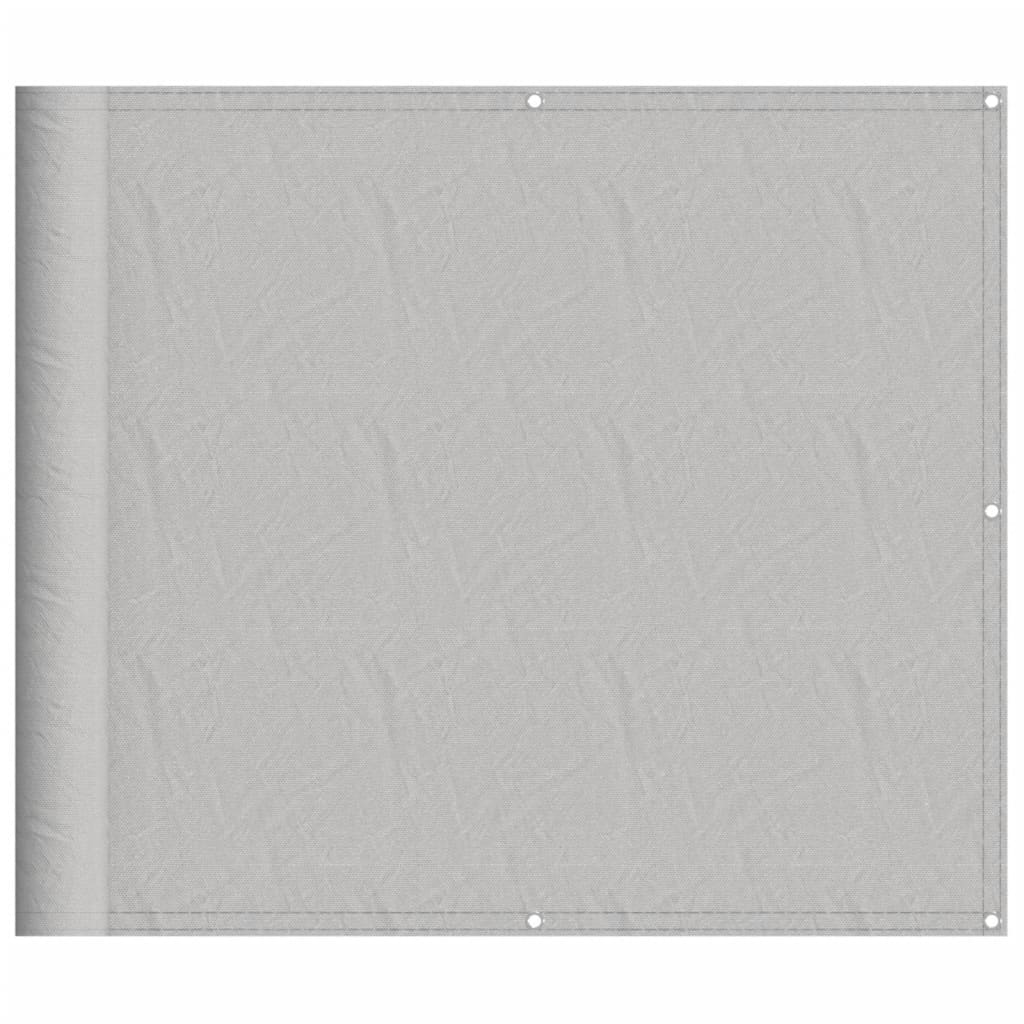 Écran de balcon Vidaxl 90x500 cm 100% Gris clair du polyester oxford