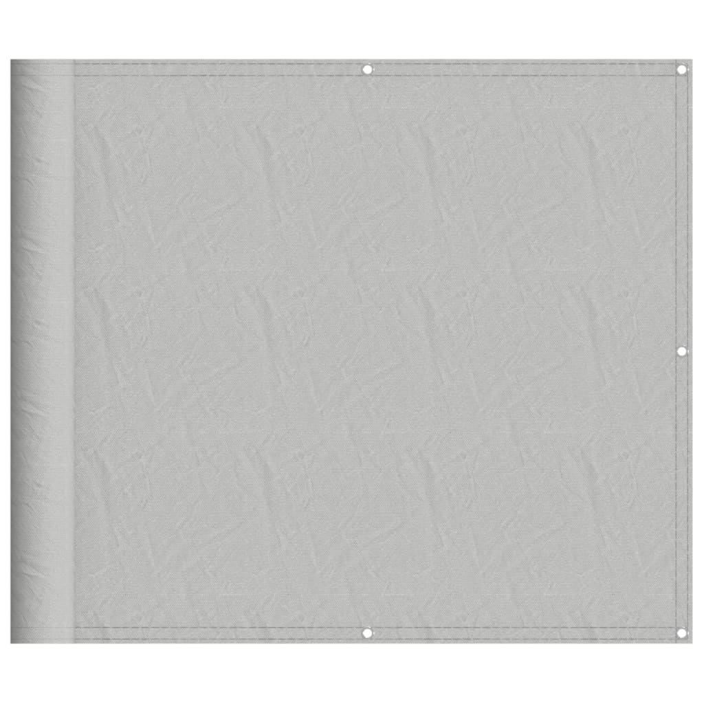 Écran de balcon Vidaxl 90x600 cm 100% Gris clair du polyester oxford