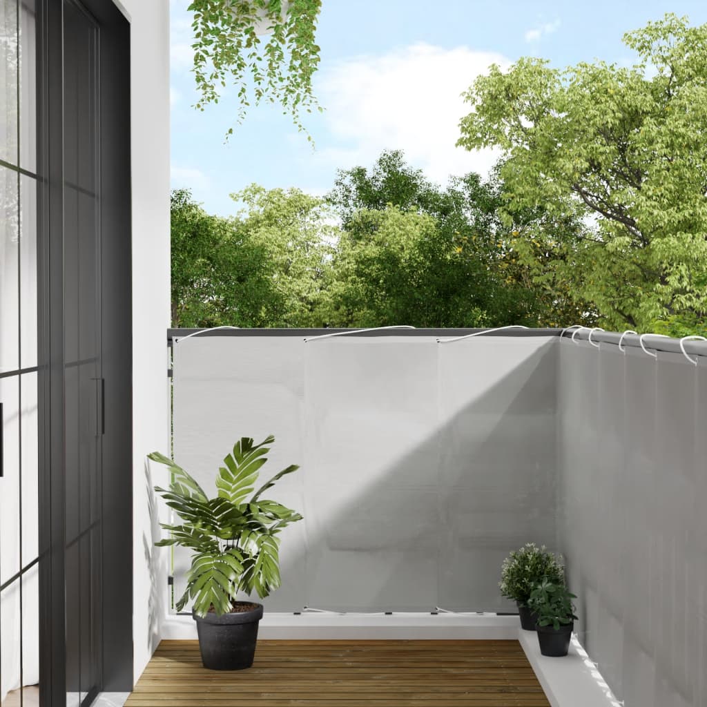 Vidaxx paravent de balcon 120x800 cm 100% polyester oxford gris clair