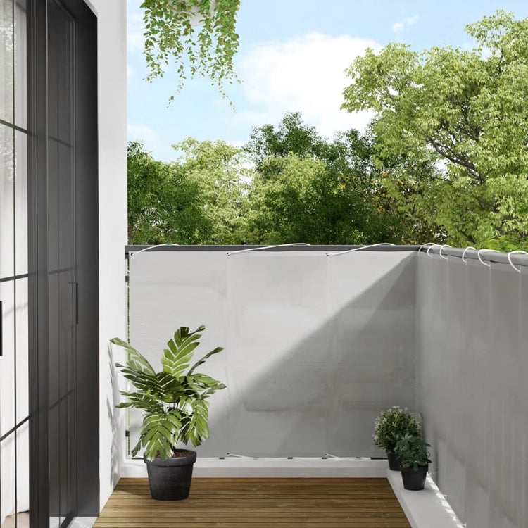 Vidaxx paravent de balcon 120x800 cm 100% polyester oxford gris clair