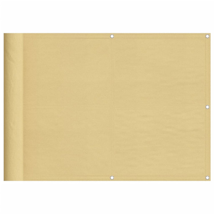 Écran de balcon Vidaxl 75x300 cm 100% Oxford Polyester Sand -Colored