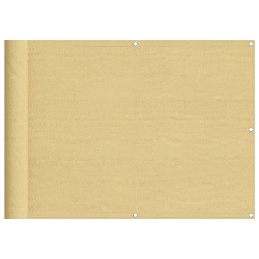 Écran de balcon Vidaxl 75x500 cm 100% Oxford Polyester Sand -Colored
