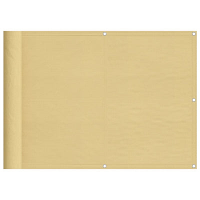 Écran de balcon Vidaxl 75x500 cm 100% Oxford Polyester Sand -Colored