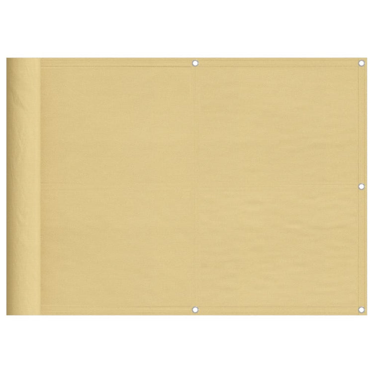 Écran de balcon Vidaxl 75x500 cm 100% Oxford Polyester Sand -Colored