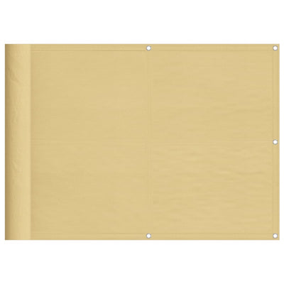 Écran de balcon Vidaxl 75x600 cm 100% Oxford Polyester Sand -Colored