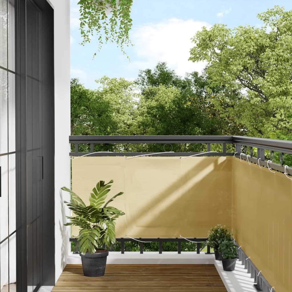 Paravent de balcon Vidaxx 75x700 cm 100% polyester oxford couleur sable