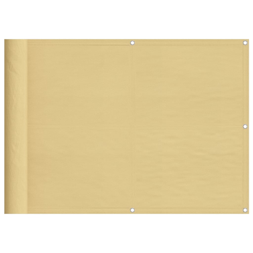 Paravent de balcon Vidaxx 75x1000 cm 100% polyester oxford couleur sable