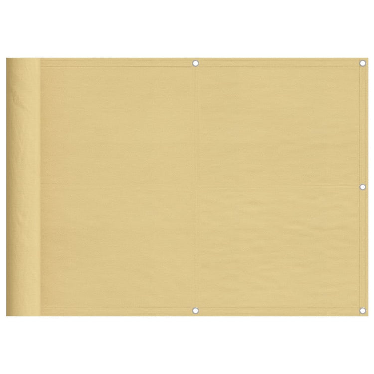 Paravent de balcon Vidaxx 75x1000 cm 100% polyester oxford couleur sable