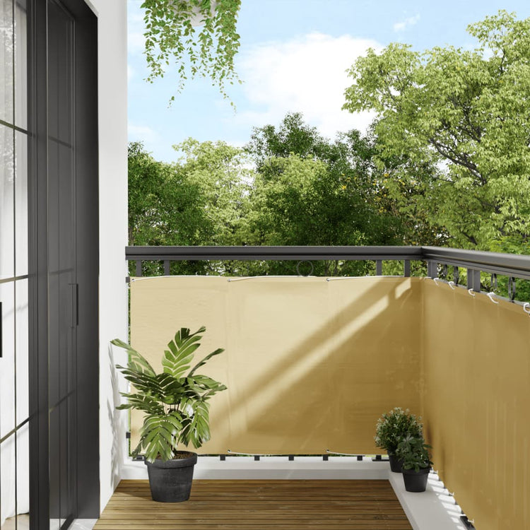 Paravent de balcon Vidaxx 90x800 cm 100% polyester oxford couleur sable
