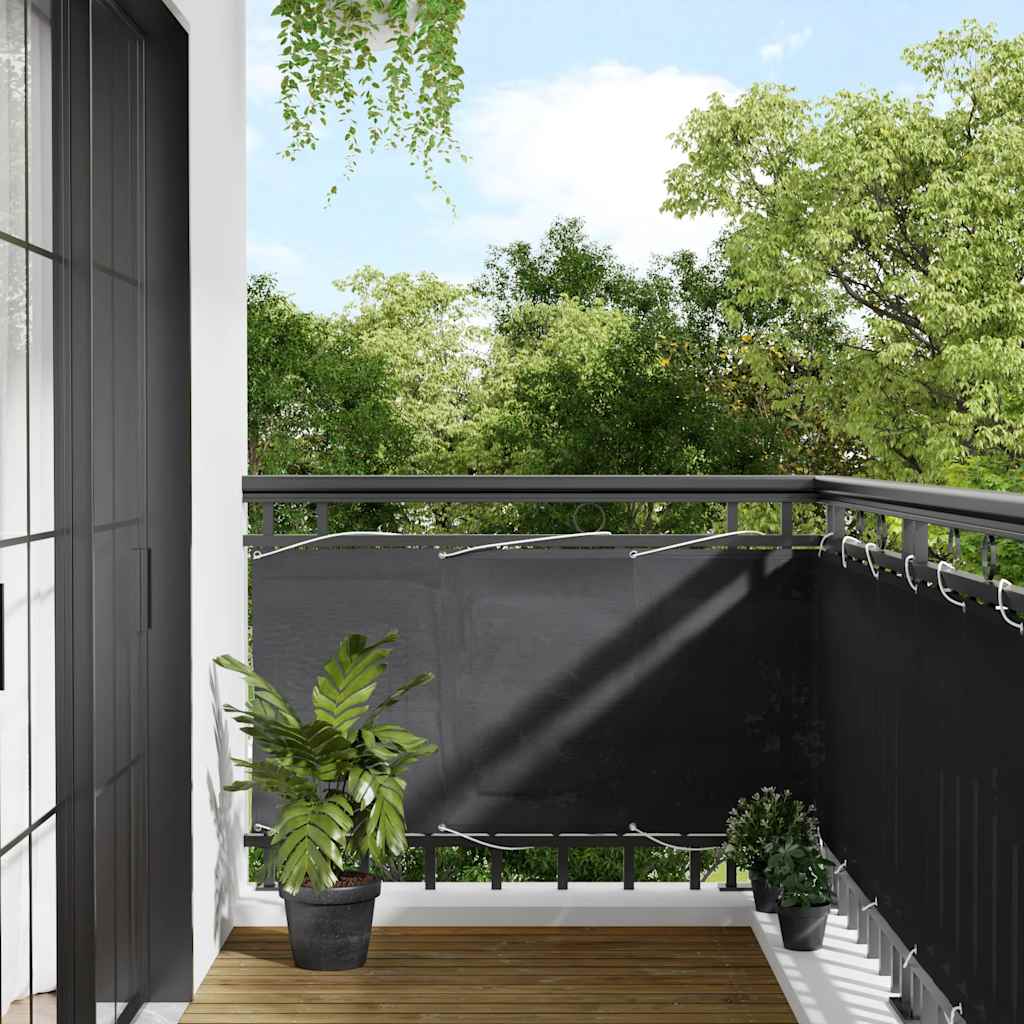 Paravent de balcon Vidaxx 75x700 cm 100% polyester oxford anthracite