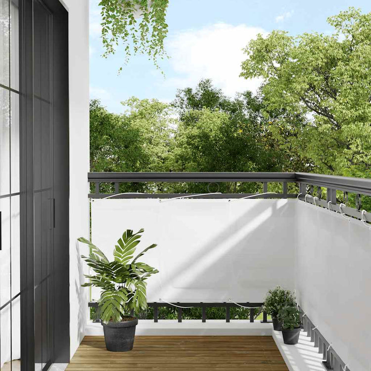 Vidaxx paravent de balcon 75x700 cm 100% polyester oxford blanc