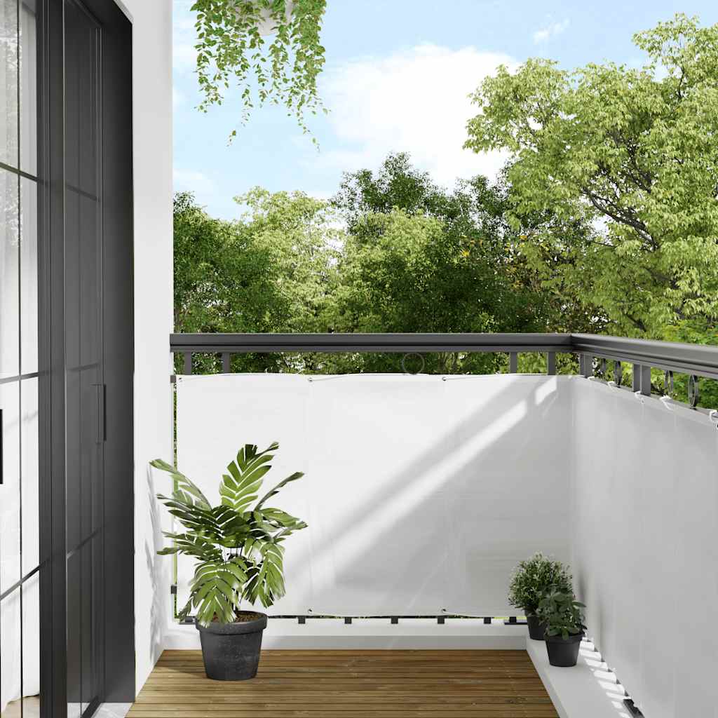 Vidaxx paravent de balcon 90x1000 cm 100% polyester oxford blanc