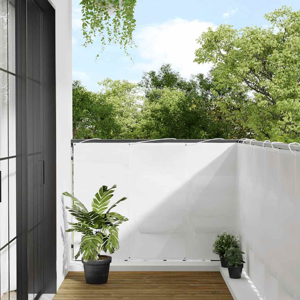 Vidaxx paravent de balcon 120x700 cm 100% polyester oxford blanc