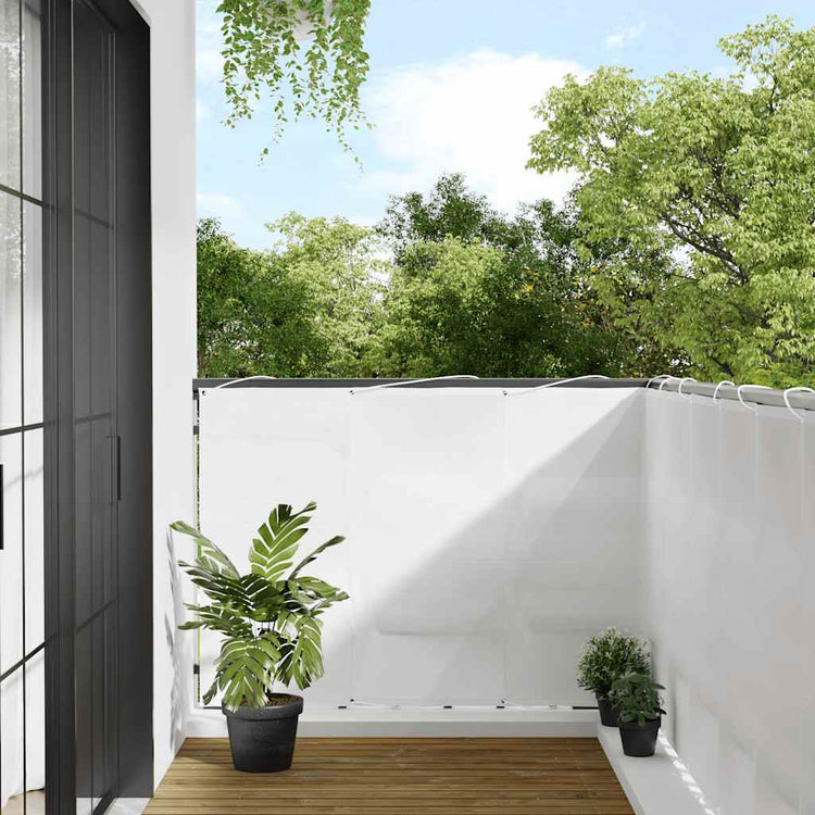 Vidaxx paravent de balcon 120x700 cm 100% polyester oxford blanc