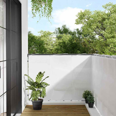 Écran de balcon Vidaxl 120x800 cm 100% Oxford Polyester blanc
