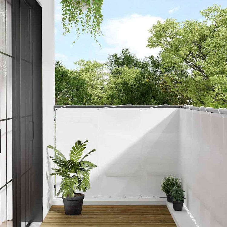 Écran de balcon Vidaxl 120x800 cm 100% Oxford Polyester blanc
