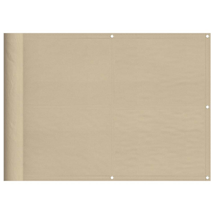 Écran de balcon Vidaxl 75x800 cm 100% Polyester oxford beige