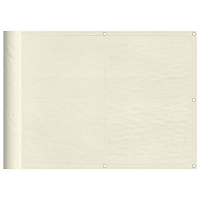 Écran de balcon Vidaxl 75x800 cm 100% Crème de polyester oxford -colored