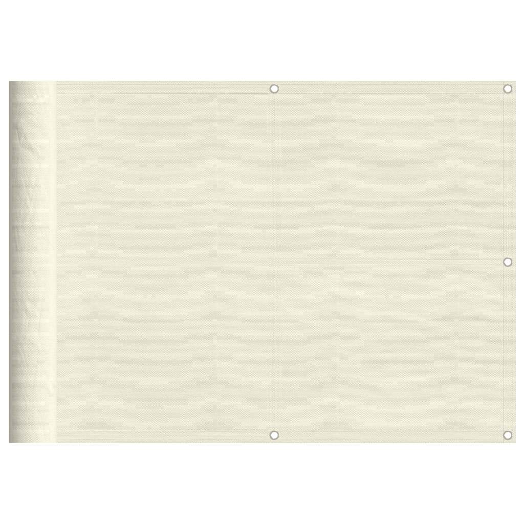 Paravent de balcon Vidaxx 75x1000 cm 100% polyester oxford couleur crème