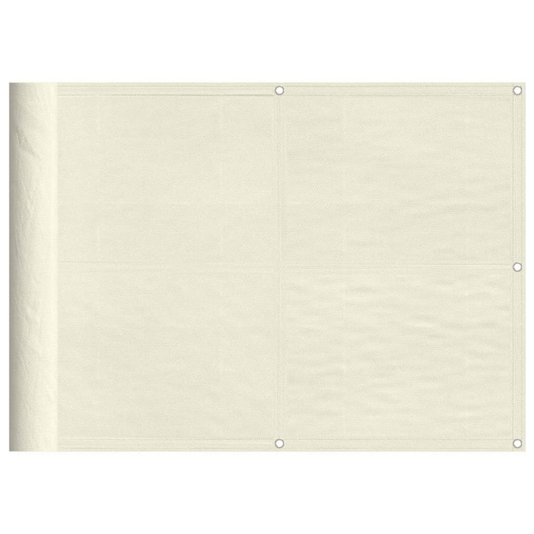 Paravent de balcon Vidaxx 75x1000 cm 100% polyester oxford couleur crème