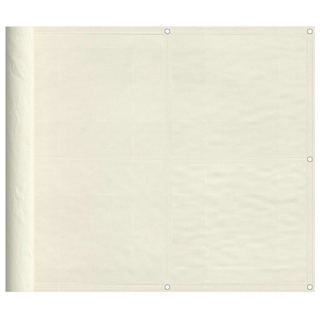 Paravent de balcon Vidaxx 90x1000 cm 100% polyester oxford couleur crème