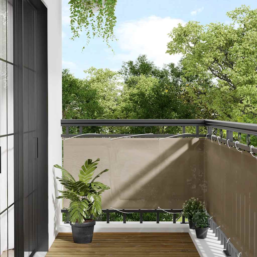 Paravent de balcon Vidaxx 75x800 cm 100% polyester oxford taupe