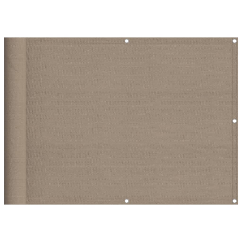 Paravent de balcon Vidaxx 75x1000 cm 100% polyester oxford taupe