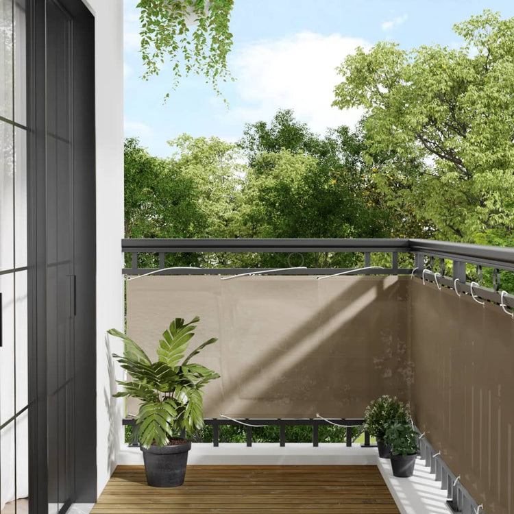 Paravent de balcon Vidaxx 75x1000 cm 100% polyester oxford taupe