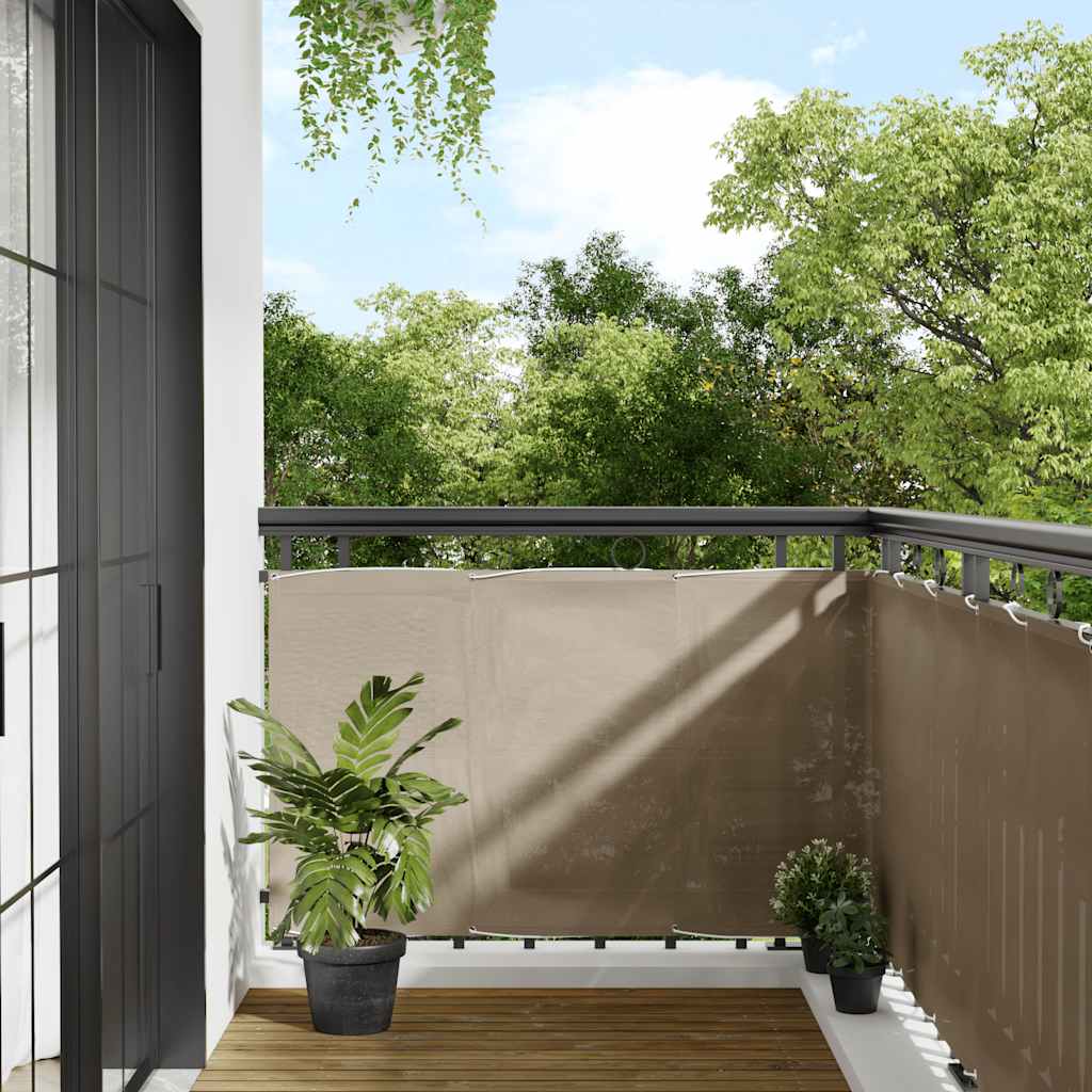 Paravent de balcon Vidaxx 90x700 cm 100% polyester oxford taupe