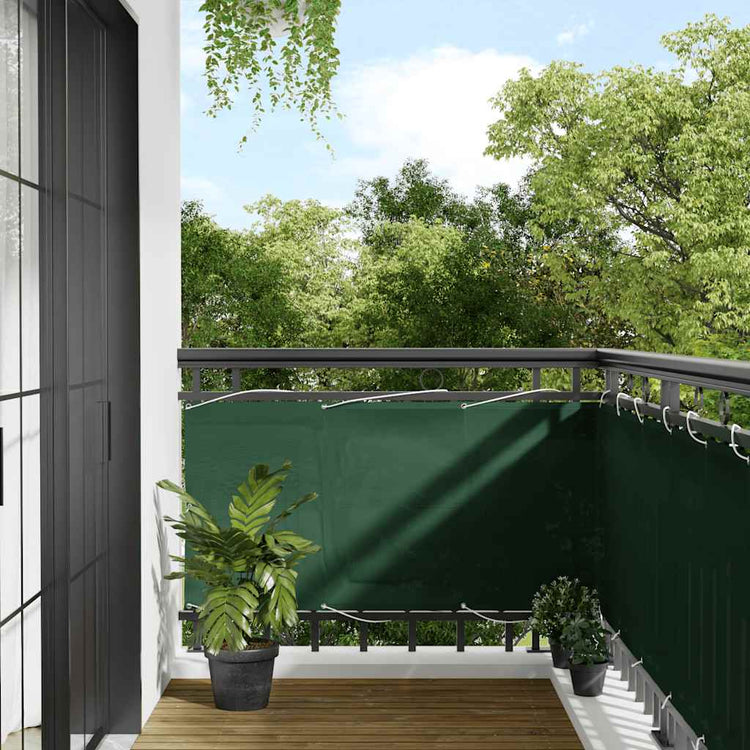 Vidaxx paravent de balcon 75x1000 cm 100% polyester oxford vert foncé