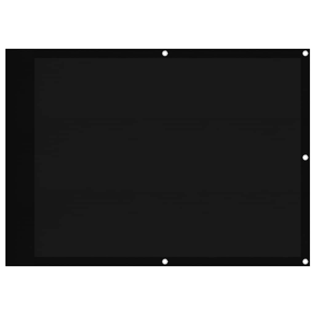 Écran de balcon Vidaxl 75x700 cm 100% Oxford Polyester Black