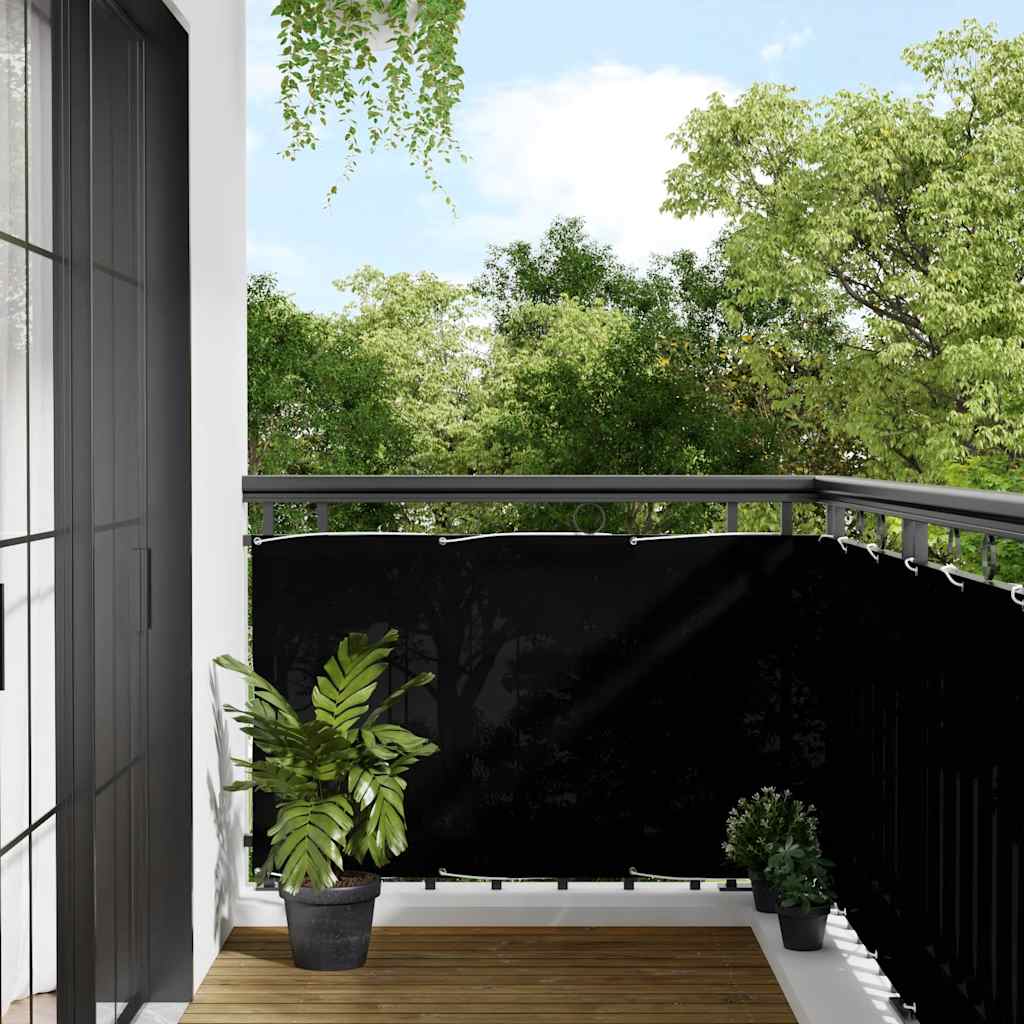 Vidaxx paravent de balcon 90x700 cm 100% polyester oxford noir