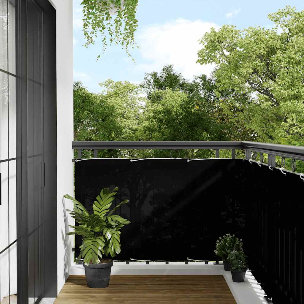 Vidaxx paravent de balcon 90x800 cm 100% polyester oxford noir