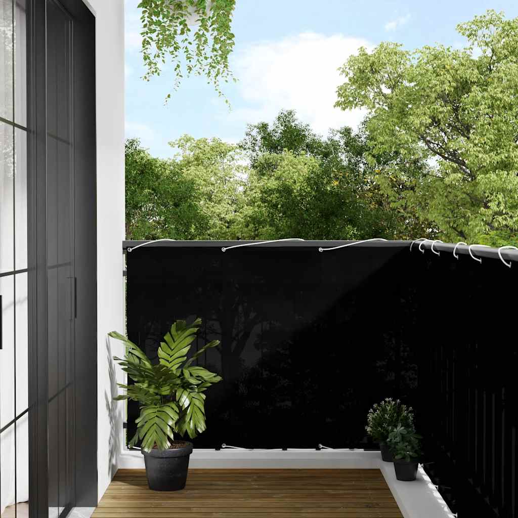 Vidaxx paravent de balcon 120x700 cm 100% polyester oxford noir