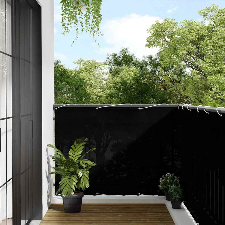 Vidaxx paravent de balcon 120x1000 cm 100% polyester oxford noir