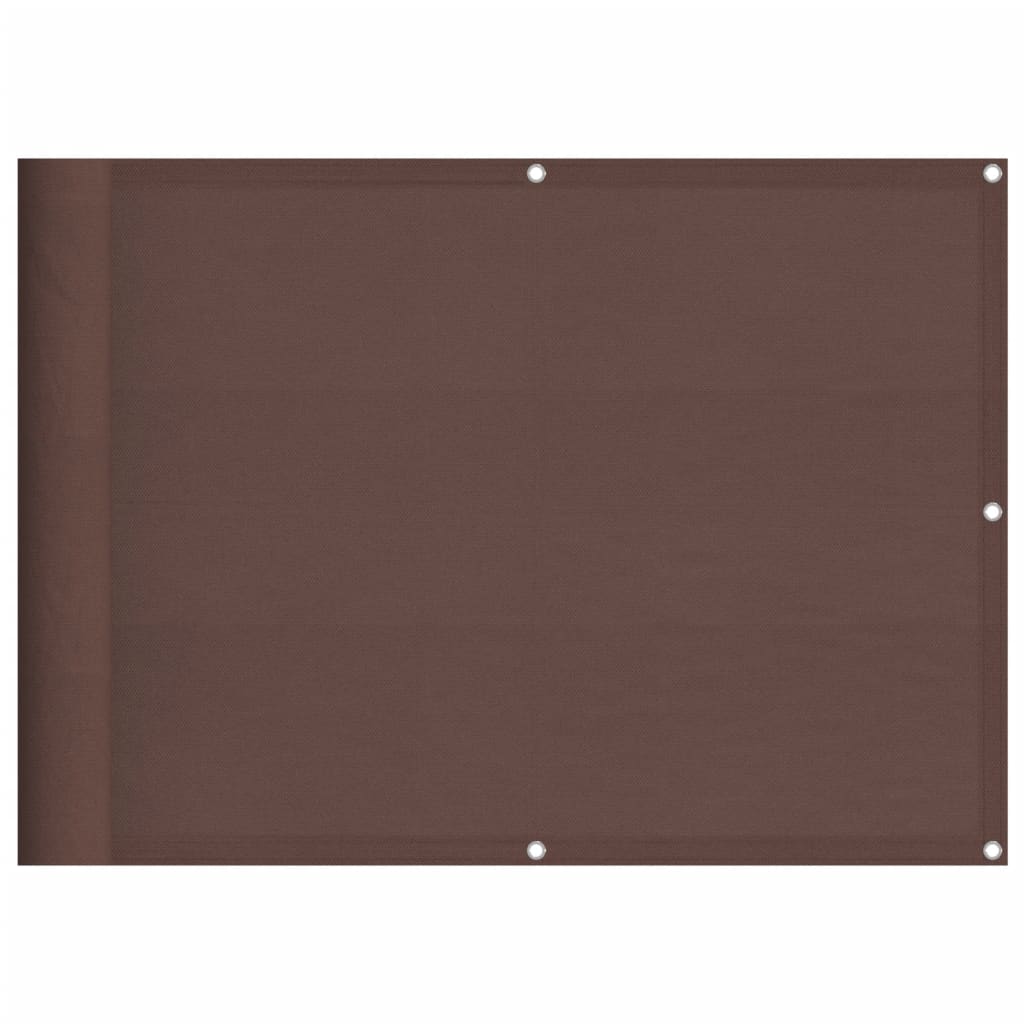 Écran de balcon Vidaxl 75x700 cm 100% Oxford Polyester Brown