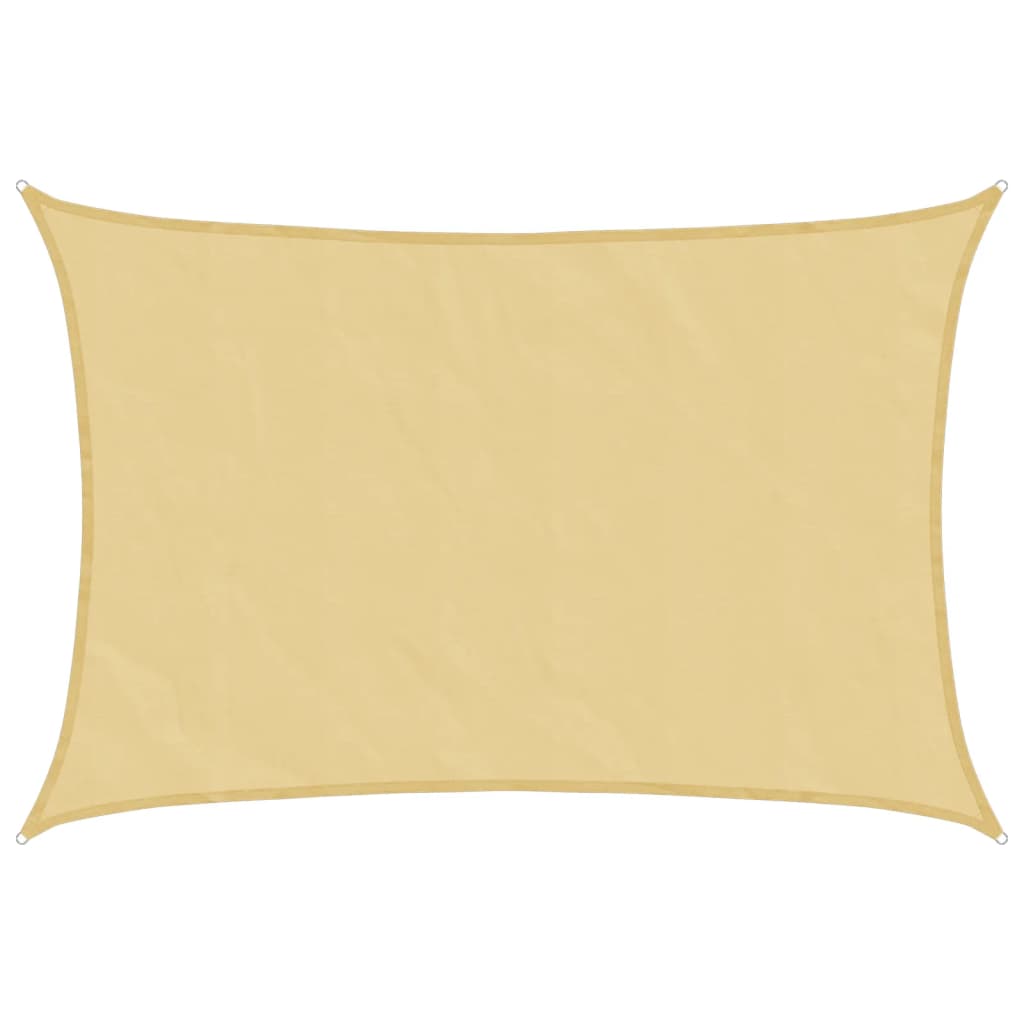 Vidaxl Zonnezeil 4,5x3,5 m 100% Polyester Oxford Sand -Colored