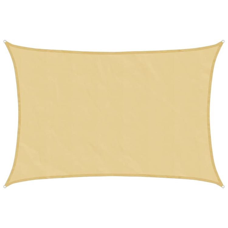 Vidaxl Zonnezeil 4,5x3,5 m 100% Polyester Oxford Sand -Colored