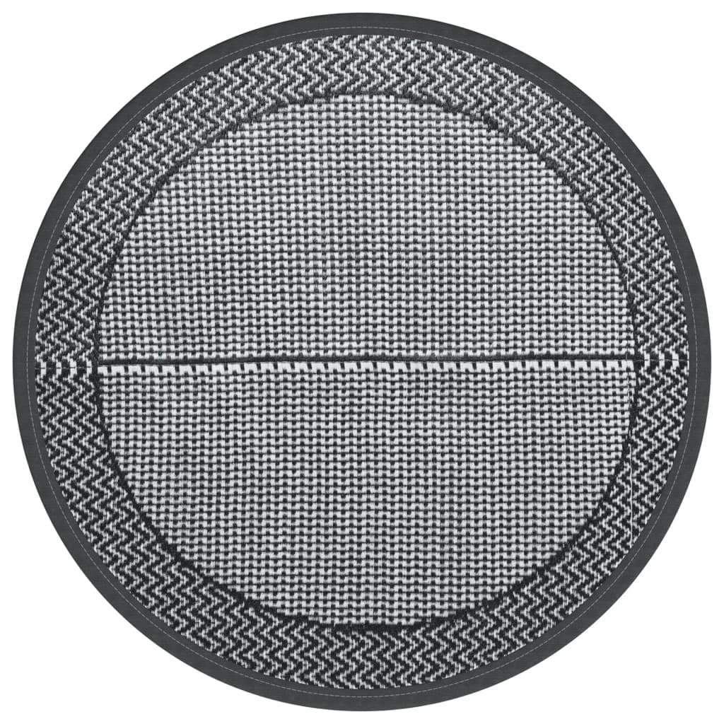 Vidaxl Extérieur Rapis Ø120 cm Gray en polypropène