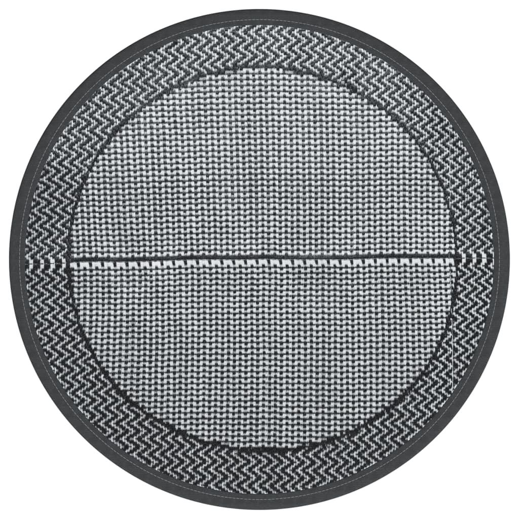 Vidaxl à l'extérieur du tapis Ø 200 cm Gray en polypropène