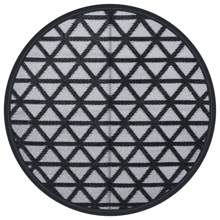Vidaxl Extérieur Rapis Ø120 cm Polypropène noir