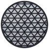 Vidaxl Tapis extérieur Ø 200 cm en polypropène noir