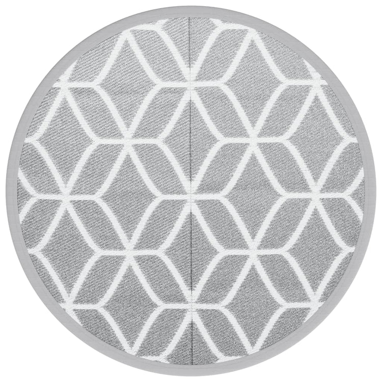 Vidaxl Extérieur tapis Ø 160 cm Gray en polypropène