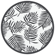 Vidaxl Extérieur tapis Ø 120 cm Polypropène blanc et noir - afbeelding 2