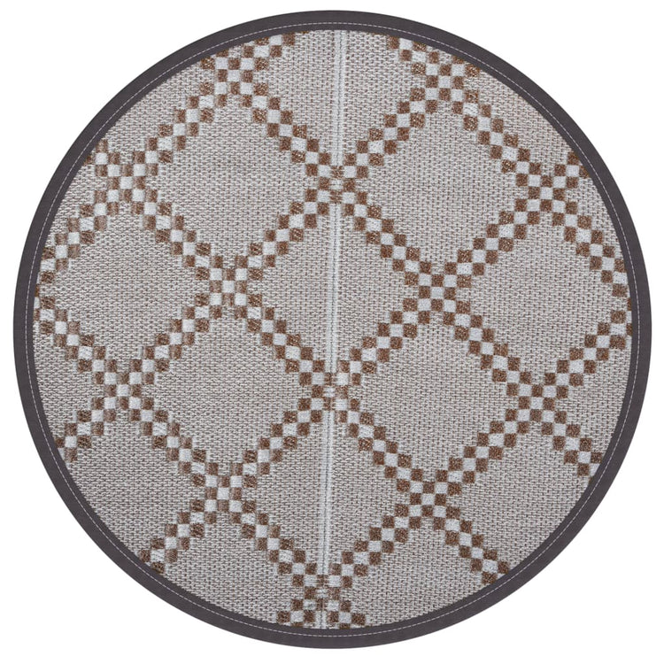 Vidaxl Extérieur tapis Ø200 cm en polypropène brun