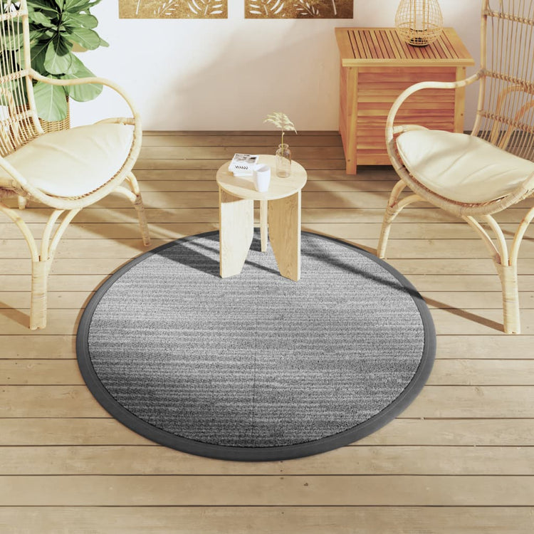 Vidaxl Extérieur Rapis Ø120 cm Gray en polypropène