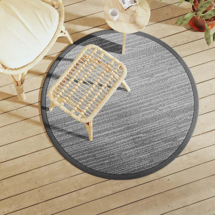 Vidaxl Extérieur Rapis Ø120 cm Gray en polypropène